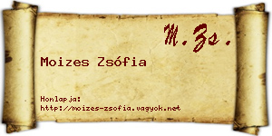 Moizes Zsófia névjegykártya