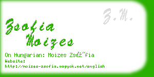 zsofia moizes business card